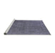 Sideview of Machine Washable Industrial Modern Slate Blue Grey Blue Rug, wshurb1507