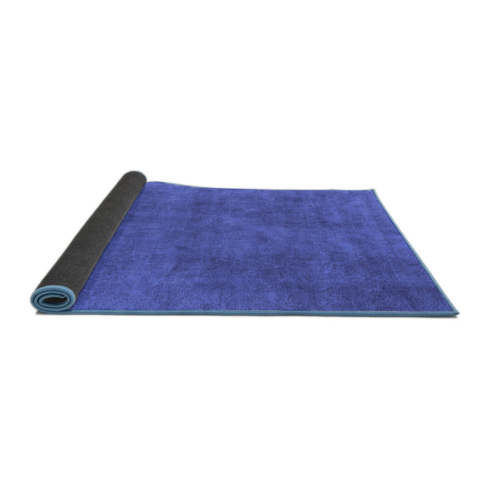 Sideview of Oriental Blue Industrial Rug, urb1507blu