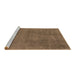 Sideview of Machine Washable Oriental Brown Industrial Rug, wshurb1507brn