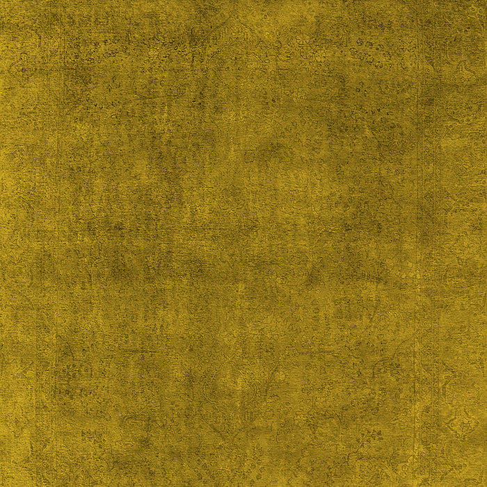 Machine Washable Oriental Yellow Industrial Rug, wshurb1507yw
