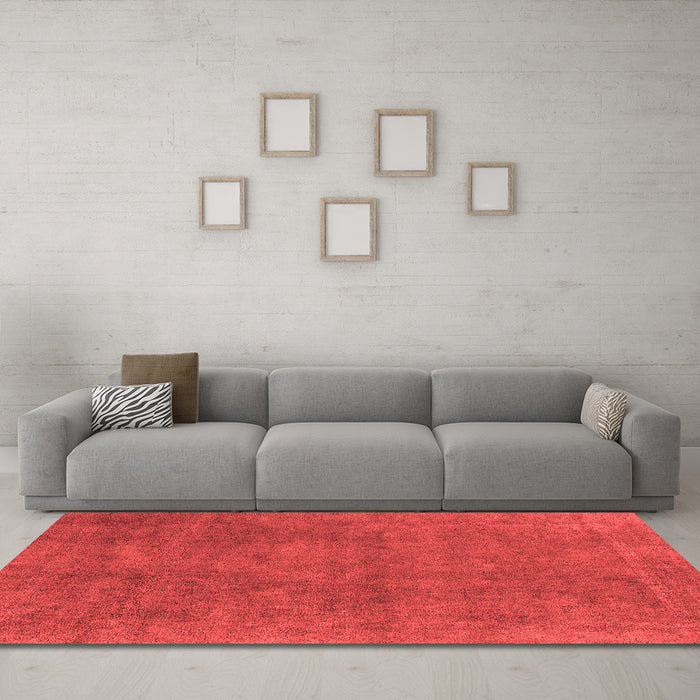 Industrial Red Washable Rugs