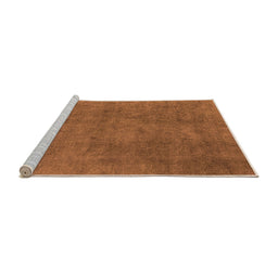 Sideview of Machine Washable Oriental Orange Industrial Area Rugs, wshurb1507org