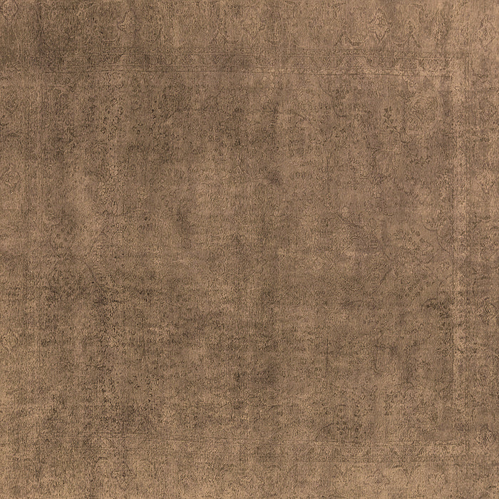 Square Oriental Brown Industrial Rug, urb1507brn