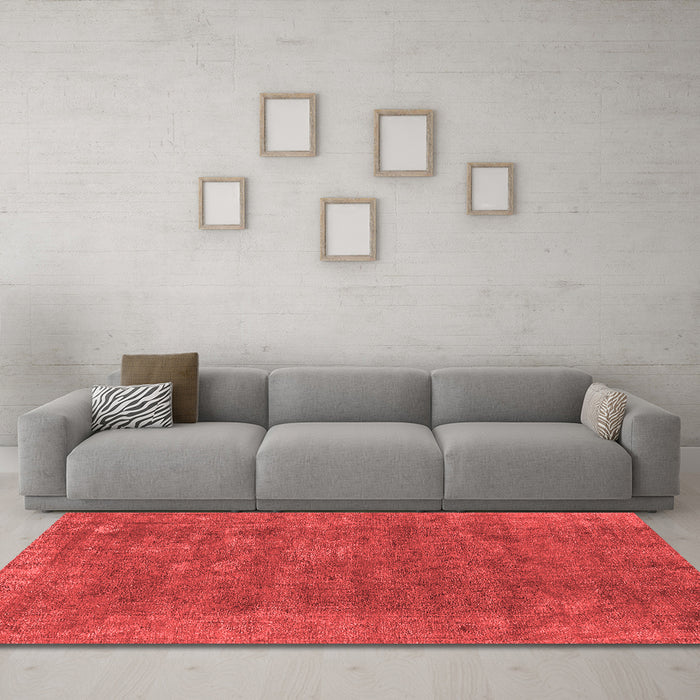 Industrial Red Washable Rugs