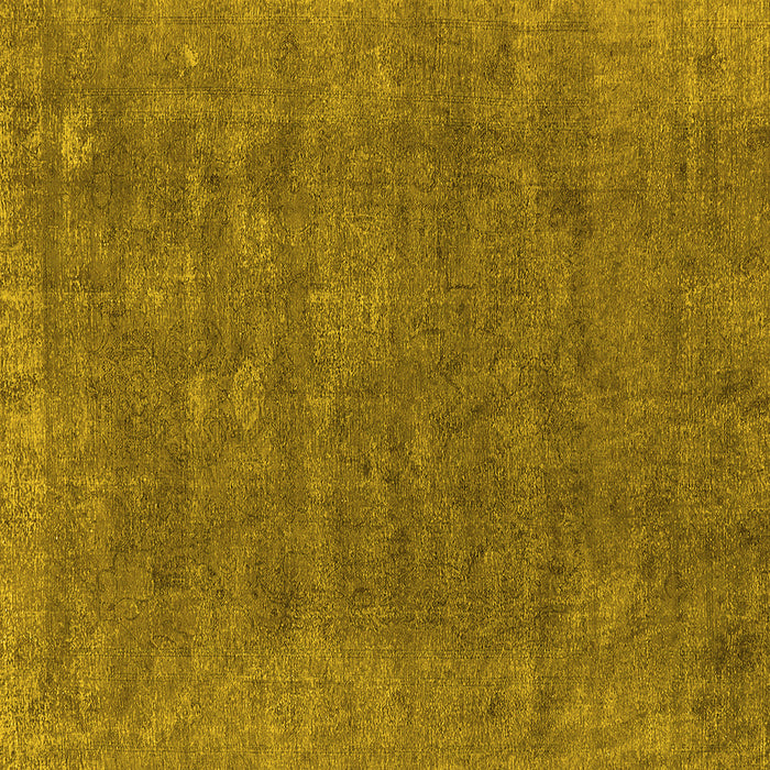 Square Machine Washable Oriental Yellow Industrial Rug, wshurb1508yw