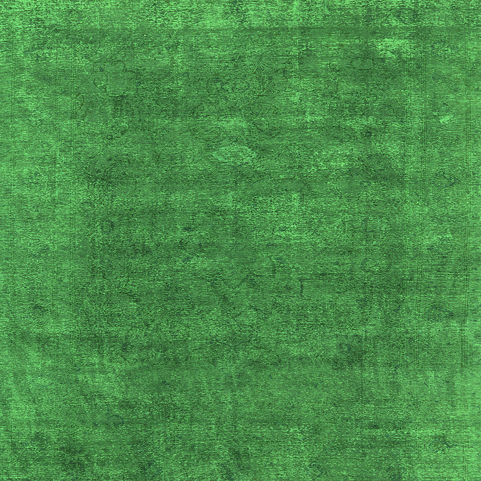 Square Machine Washable Oriental Green Industrial Area Rugs, wshurb1508grn