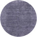 Round Mid-Century Modern Purple Oriental Rug, urb1508