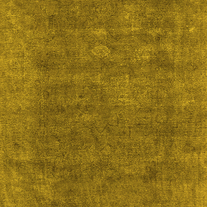 Machine Washable Oriental Yellow Industrial Rug, wshurb1508yw