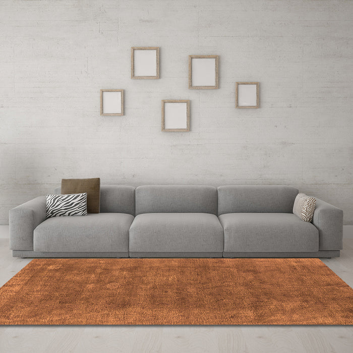 Machine Washable Oriental Orange Industrial Area Rugs in a Living Room, wshurb1508org