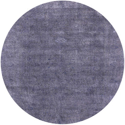 Round Machine Washable Industrial Modern Grape Purple Rug, wshurb1508