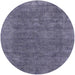 Round Machine Washable Industrial Modern Grape Purple Rug, wshurb1508