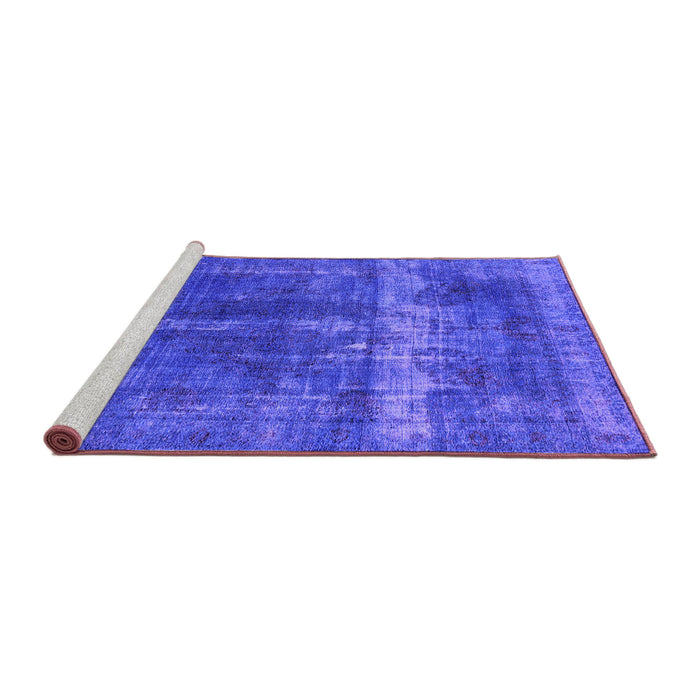 Sideview of Machine Washable Oriental Purple Industrial Area Rugs, wshurb1509pur