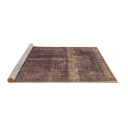 Sideview of Machine Washable Oriental Brown Industrial Rug, wshurb1509brn