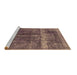 Sideview of Machine Washable Oriental Brown Industrial Rug, wshurb1509brn