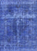 Machine Washable Industrial Modern Blue Orchid Blue Rug, wshurb1509
