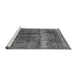 Sideview of Machine Washable Oriental Gray Industrial Rug, wshurb1509gry