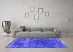 Machine Washable Oriental Purple Industrial Area Rugs in a Living Room, wshurb1509pur