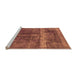 Sideview of Machine Washable Oriental Orange Industrial Area Rugs, wshurb1509org