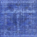Square Machine Washable Industrial Modern Blue Orchid Blue Rug, wshurb1509