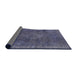 Sideview of Mid-Century Modern Purple Navy Blue Oriental Rug, urb1510