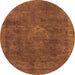 Round Oriental Orange Industrial Rug, urb1510org