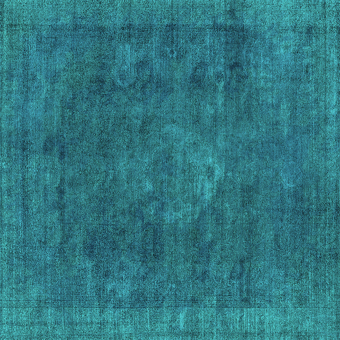 Square Machine Washable Oriental Turquoise Industrial Area Rugs, wshurb1510turq