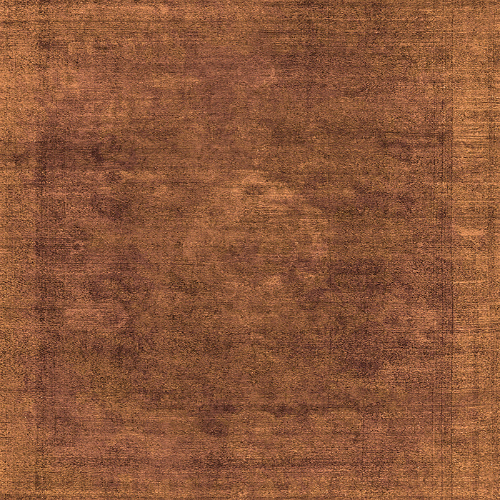 Square Machine Washable Oriental Orange Industrial Area Rugs, wshurb1510org