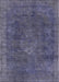 Mid-Century Modern Purple Navy Blue Oriental Rug, urb1510