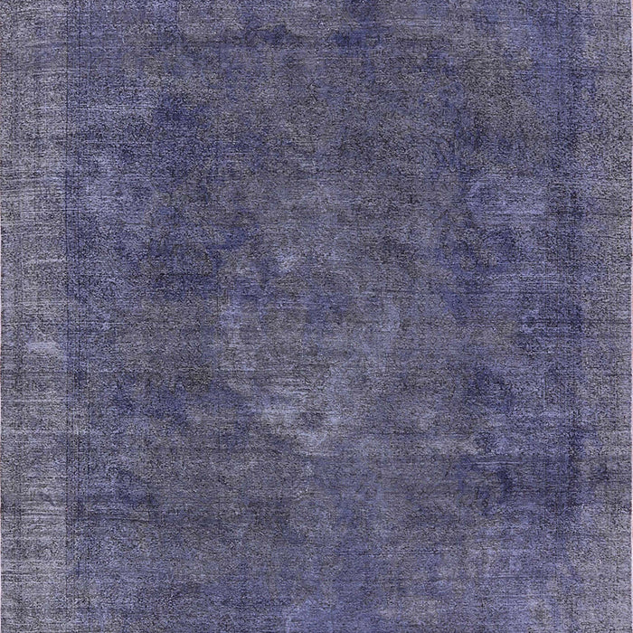 Mid-Century Modern Purple Navy Blue Oriental Rug, urb1510