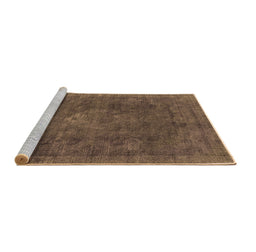 Sideview of Machine Washable Oriental Brown Industrial Rug, wshurb1510brn