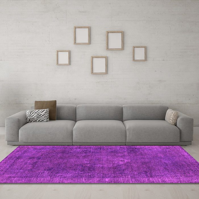 Machine Washable Oriental Pink Industrial Rug in a Living Room, wshurb1510pnk