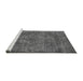 Sideview of Machine Washable Oriental Gray Industrial Rug, wshurb1511gry