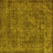 Square Oriental Yellow Industrial Rug, urb1511yw