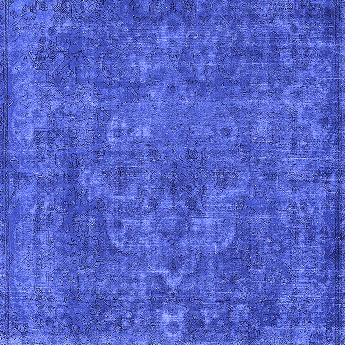 Machine Washable Oriental Blue Industrial Rug, wshurb1511blu