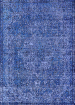 Machine Washable Industrial Modern Blue Rug, wshurb1511