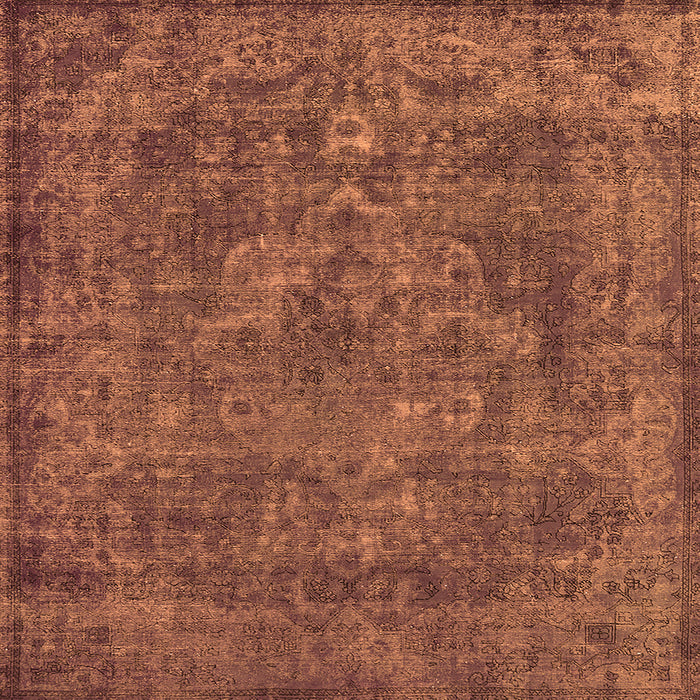 Square Oriental Orange Industrial Rug, urb1511org