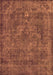 Machine Washable Oriental Orange Industrial Area Rugs, wshurb1511org