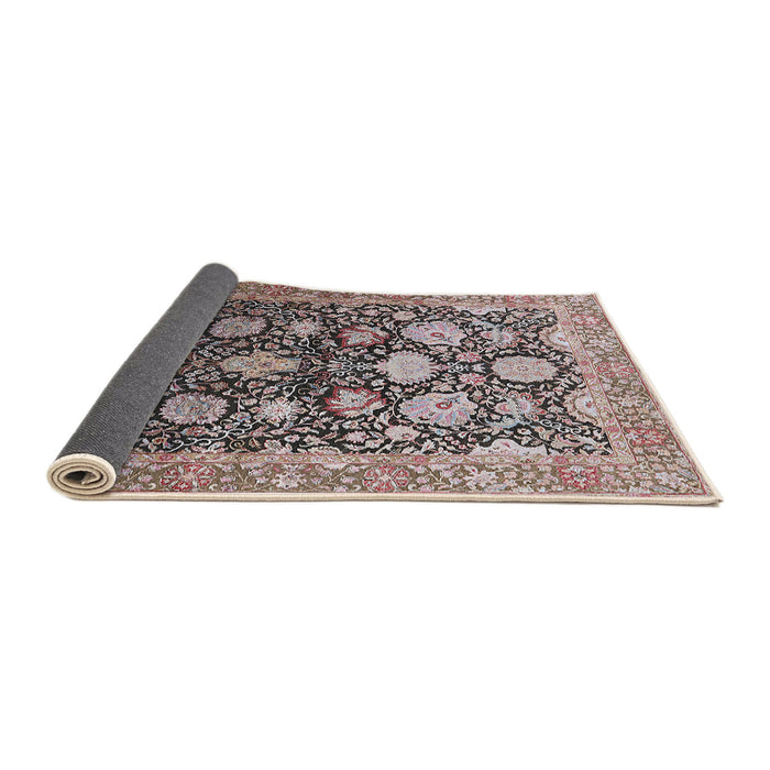 Sideview of Mid-Century Modern Silver Pink Oriental Rug, urb1512
