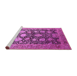 Sideview of Machine Washable Oriental Pink Industrial Rug, wshurb1512pnk