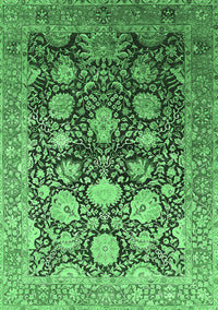 Oriental Emerald Green Industrial Rug, urb1512emgrn