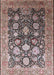 Mid-Century Modern Silver Pink Oriental Rug, urb1512