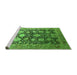 Sideview of Machine Washable Oriental Green Industrial Area Rugs, wshurb1512grn