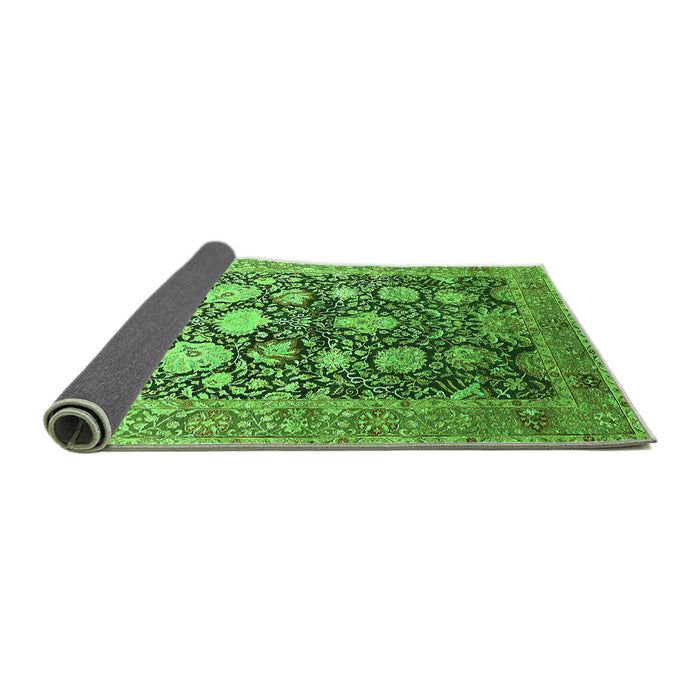 Sideview of Oriental Green Industrial Rug, urb1512grn
