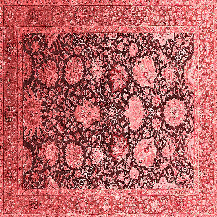 Machine Washable Oriental Red Industrial Rug, wshurb1512red