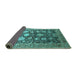 Sideview of Oriental Turquoise Industrial Rug, urb1512turq