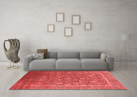 Machine Washable Oriental Red Industrial Rug, wshurb1513red