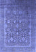 Machine Washable Oriental Blue Industrial Rug, wshurb1513blu