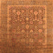 Square Oriental Orange Industrial Rug, urb1513org