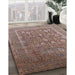 Machine Washable Industrial Modern Khaki Rose Pink Rug in a Family Room, wshurb1513