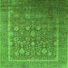 Square Oriental Green Industrial Rug, urb1513grn